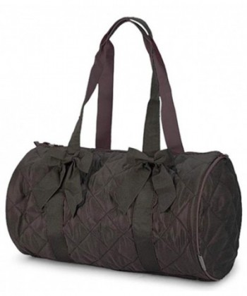 Girls Brown Quilted Duffle Inches