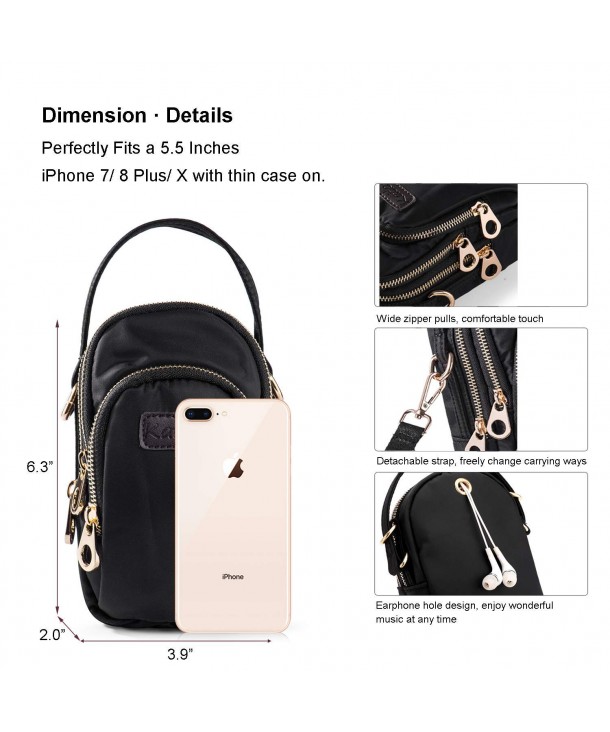 Cellphone Purse Crossbody Bag Small Mini Handbag for Women Nylon Cross ...