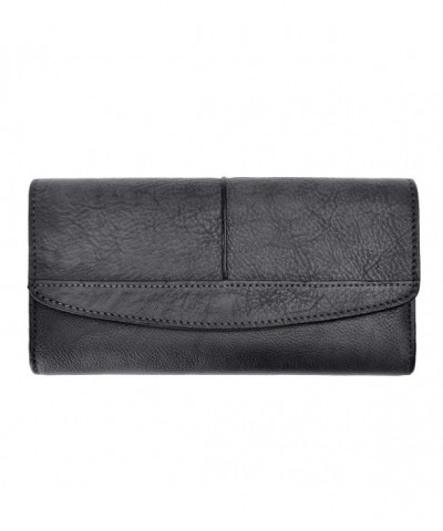 ZLYC Womens Capacity Leather Clutch