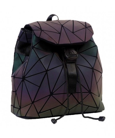 Geometric Backpack Luminous Rainbow Fashion