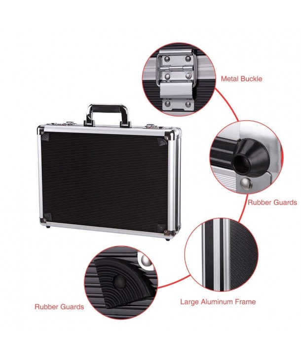 Professional Aluminum Hard Case ToolBox Large Briefcase Flight Carrying ...