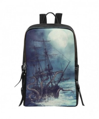 InterestPrint Nautical Octopus Backpack Daypack