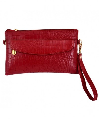 Crocodile Pattern Wristlet Alligator Shoulder