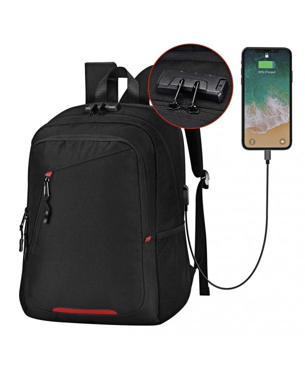 Business Backpack Waterproof Charging - Black - C218IDYIGN8