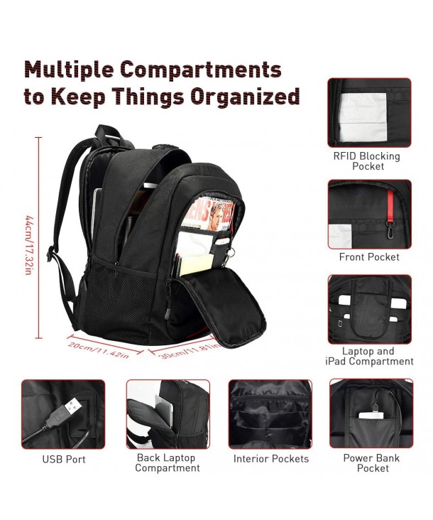 Business Backpack Waterproof Charging - Black - C218IDYIGN8