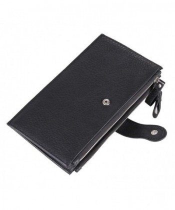 Herebuy - Designer Leather Mens Zipper Wallet Long Card Wallet Purse ...