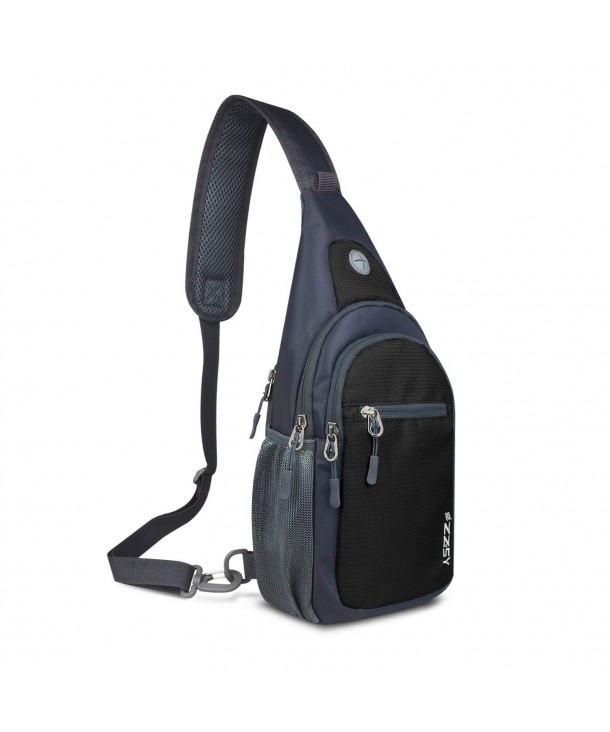 Sling Backpack- Shoulder Chest Crossbody Bag Small Daypack Outdoor Hiking Men & Women - black ...