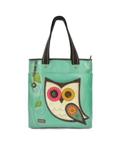 Everyday Detachable Leather Handles Teal Owl