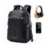 Backpack Waterproof Headphone Interface Laptop Black