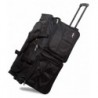 Polyester Rolling Wheeled Duffel Black