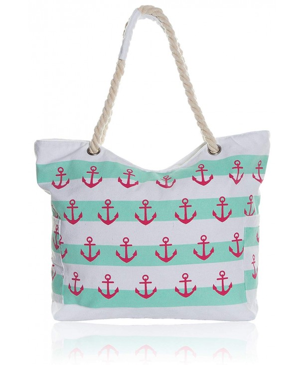 Extra Large Beach Bag - Water Resistant Zipper Top Beach Tote Bag for ...