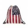 BESSKY American Printing Drawstring Backpack