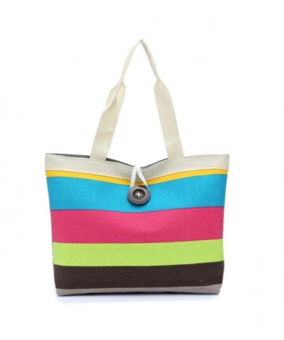 YJYDADA Colored stripes Shopping Shoulder