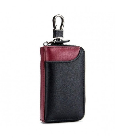 Leather Wallet Credit Holder Keychain