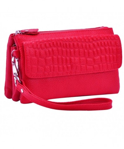 Womens Leather Shoulder Crossbody Wristlet