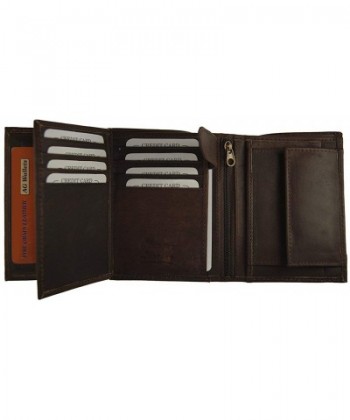 Wallets Cowhide Leather European Trifold