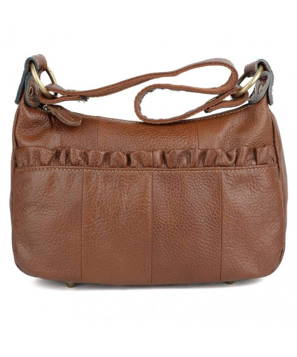 YALUXE Cowhide Leather Crossbody Shoulder