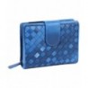 Borgasets Womens Leather Bifold Blue