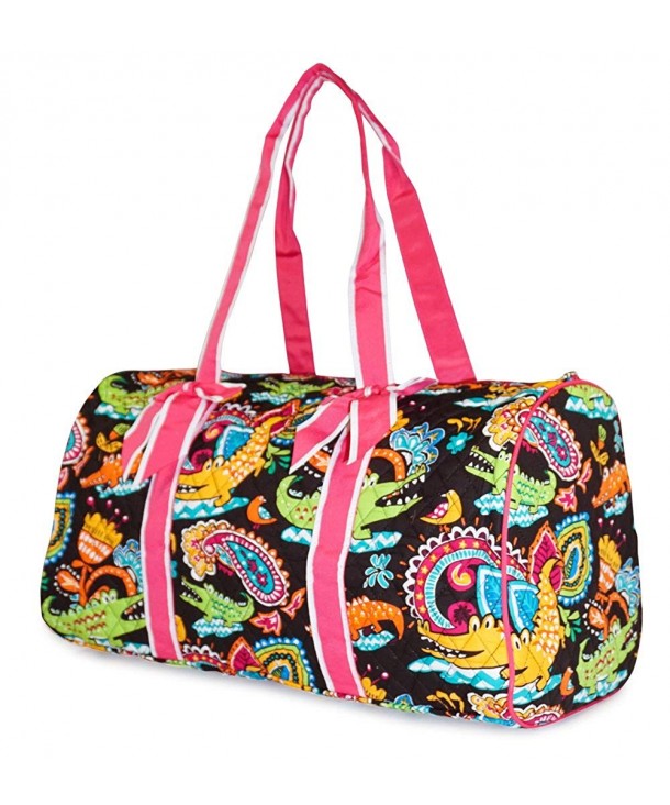 Quilted Travel Duffel Alligator Print