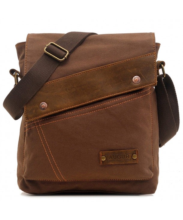 Messenger Bag- Vintage Small Canvas Shoulder Crossbody Purse - Coffee ...