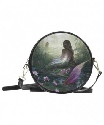 InterestPrint Mermaid Leather Messenger Crossbody