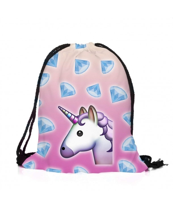 Leahs fashion Schoolbags Unicorns Drawstring