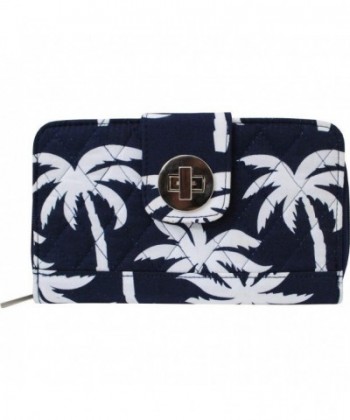 Tropical Print Quilted Twist Wallet