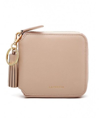 LAFESTIN Womens Zipper Genuine Leather