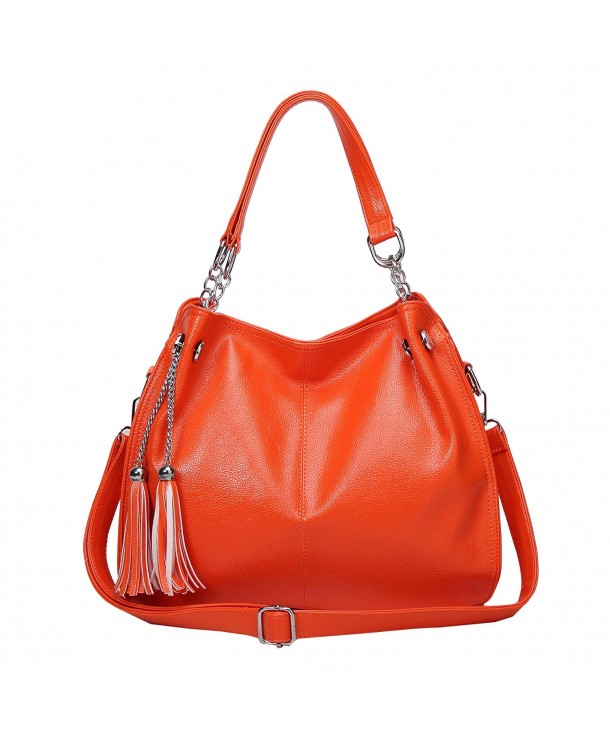 Caistore Leather Handbag Commute Lightblue