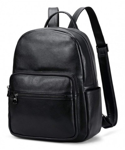 Coolcy Leather Backpack Casual Daypacks