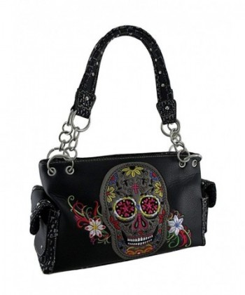 Embroidered Colorful Concealed Shoulder Handbags