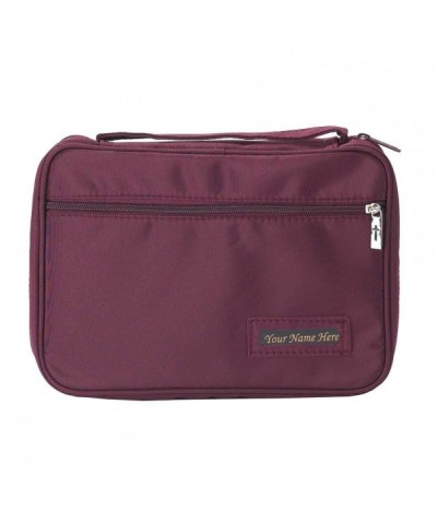 Burgundy Zipper Pocket Microfiber Fabric