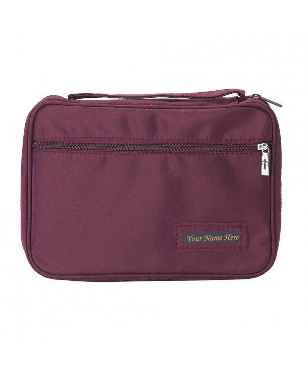 Burgundy Zipper Pocket Microfiber Fabric