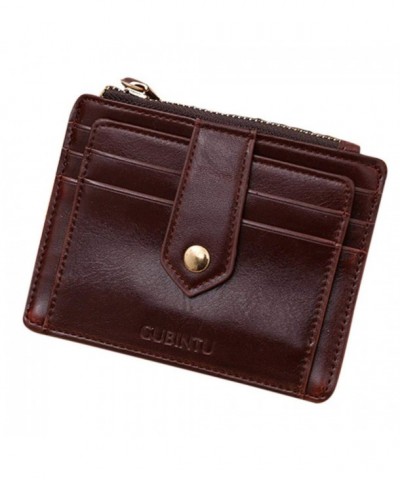 Tosangn Coffee Leather Credit Holder