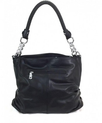 Sparkle Rhinestone Suede Hobo Handbag Black - C4128RN1S5J