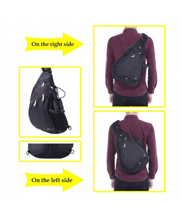 Crossbody Backpack Waterproof Lightweight - black1 - CB18DWCGN23