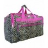 Women Fashion Duffel Leopard Pink Trim