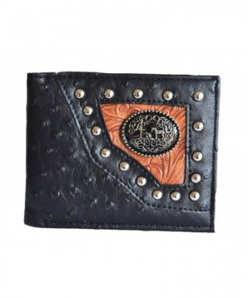 BROWN PRAYING CONCHO BIFOLD WALLET