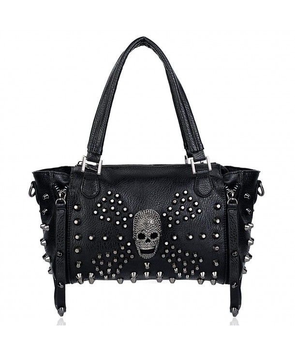 UTO Studded Handbag Leather Shoulder