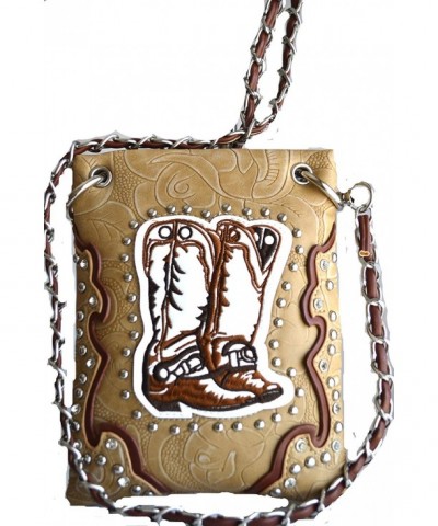 western stitched embossed crossbody messenger