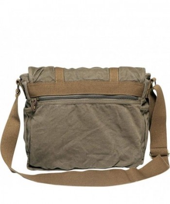 Vintage Style Large Canvas Messenger Bag (Military Green) - Military ...