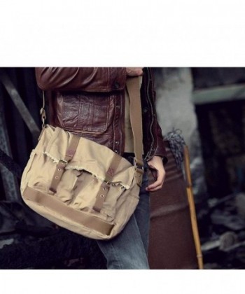 Vintage Style Large Canvas Messenger Bag (Military Green) - Military ...