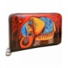 YALUXE Elephant Leather Passport Checkbook