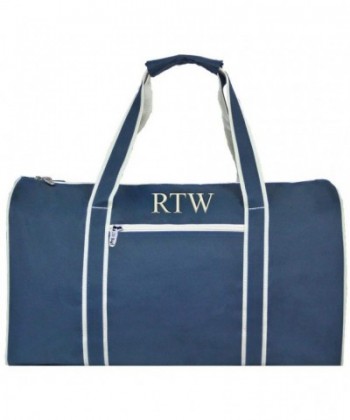 Personalized Unisex Navy Duffle Beige