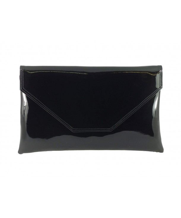 Womens Stylish Large Envelope Patent Clutch Bag/Shoulder Bag Wedding ...