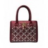 Satispac Pattern Crystal Handbag Burgundy