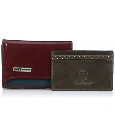 Dopp Blocking Leather Three fold Burgundy