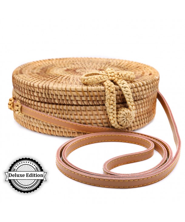 NATURALS Handwoven Rattan Crossbody Genuine