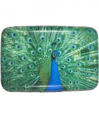 RFID Secure Armored Wallet Peacocks