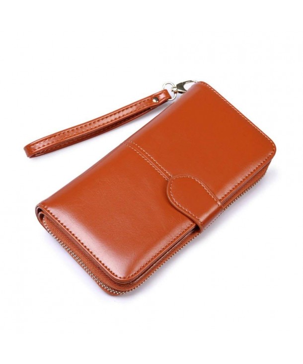 Womens Leather Wristlet Wallets Organizer